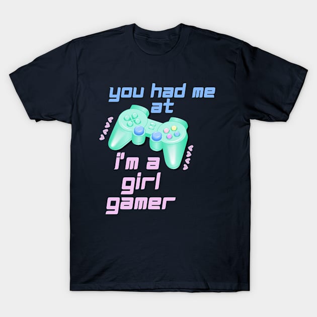 Funny Romantic Girl Gamer Pun, Gaming Console T-Shirt by MzM2U